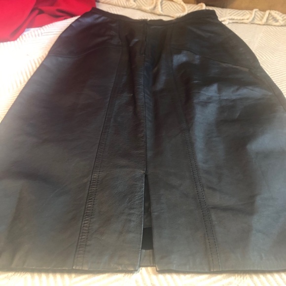 Genuine leather Pencil skirt VINTAGE - Picture 5 of 7